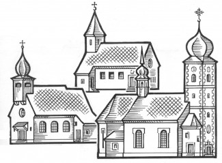 Zeichnung Kirche Gleisenau, Eltmann, Rudendorf