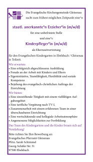 Stellenanzeige