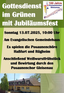 Plakat Gottesdienst und Weißwurstfrühstück 2025