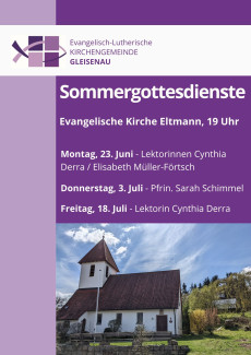 Plakat Sommergottesdienste Eltmann 2025