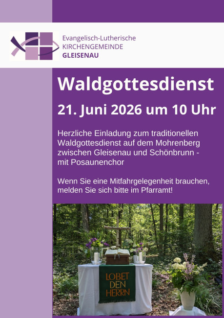 Einladung Waldgottesdienst 2026